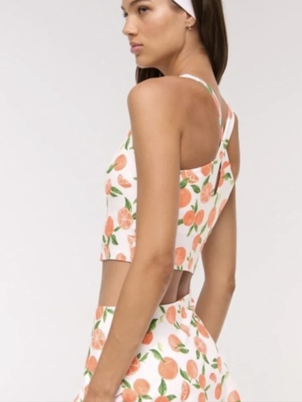 Abercrombie And Fitch Citrus Print Crop Top